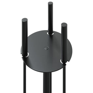 vidaXL 4-piece Fireplace Tool Set 22 x 59 cm Steel