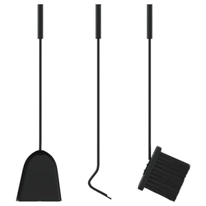 vidaXL 4-piece Fireplace Tool Set 22 x 59 cm Steel