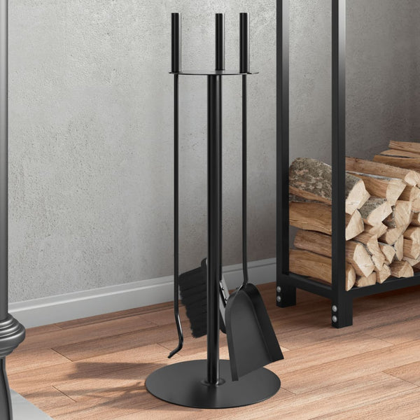 vidaXL 4-piece Fireplace Tool Set 22 x 59 cm Steel