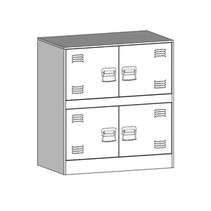 Sideboard Anthrazit 67x73 cm Stahlschrank