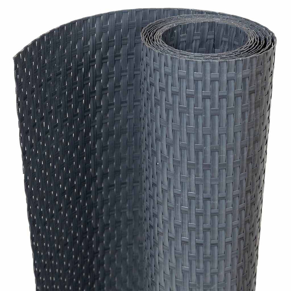 vidaXL Balcony Privacy Screen Anthracite 300x80 cm Poly Rattan