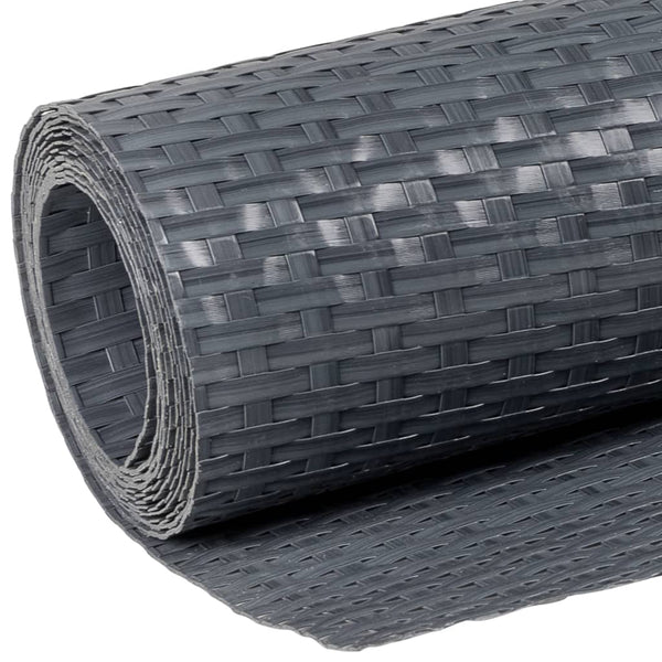vidaXL Balcony Privacy Screen Anthracite 500x80 cm Poly Rattan