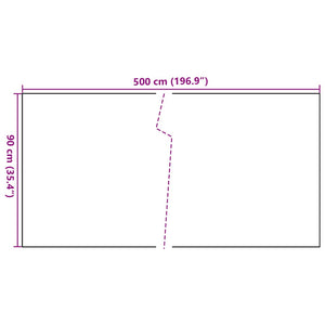 vidaXL Balcony Privacy Screen Anthracite 500x90 cm Poly Rattan
