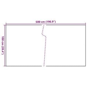 vidaXL Balcony Privacy Screen Anthracite 500x100 cm Poly Rattan