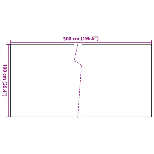 vidaXL Balcony Privacy Screen Anthracite 500x100 cm Poly Rattan