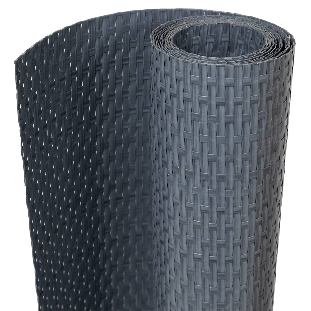 vidaXL Balcony Privacy Screen Anthracite 600x80 cm Poly Rattan