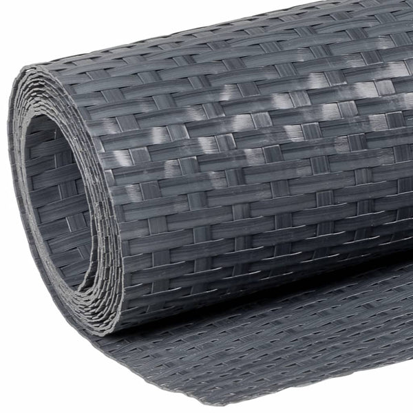 vidaXL Balcony Privacy Screen Anthracite 600x80 cm Poly Rattan