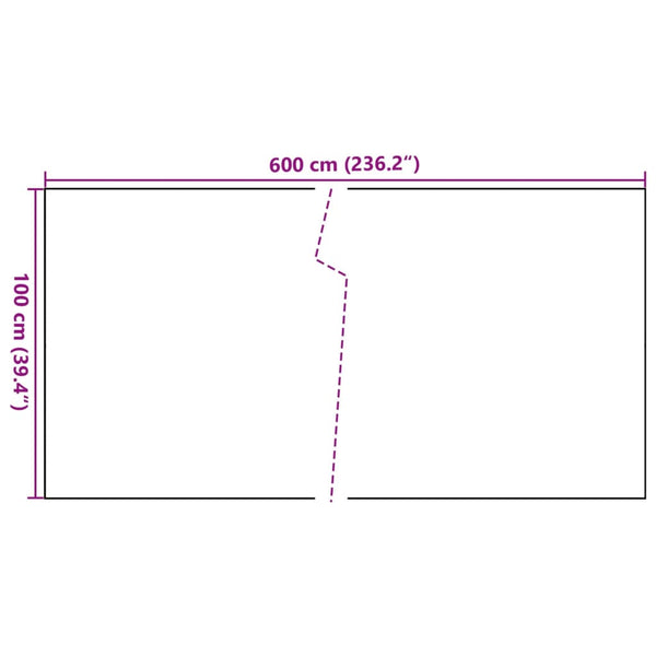 vidaXL Balcony Privacy Screen Anthracite 600x100 cm Poly Rattan