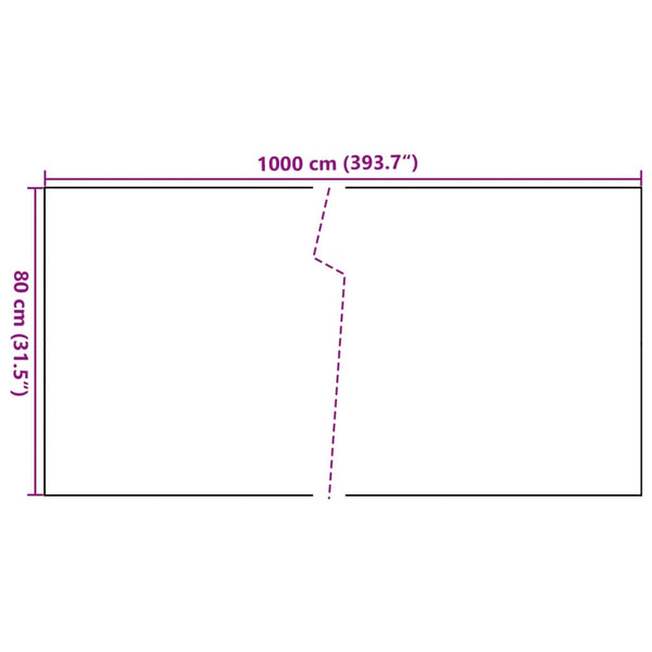 vidaXL Balcony Privacy Screen Anthracite 1000x80 cm Poly Rattan