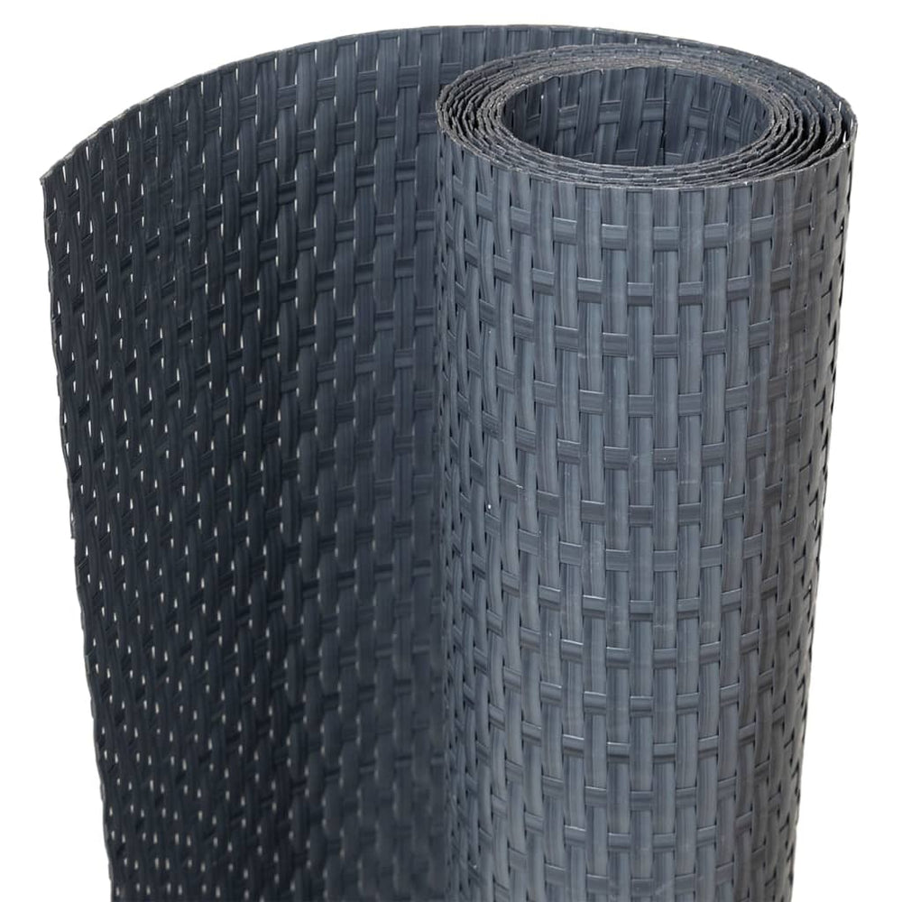 vidaXL Balcony Privacy Screen Anthracite 1000x90 cm Poly Rattan