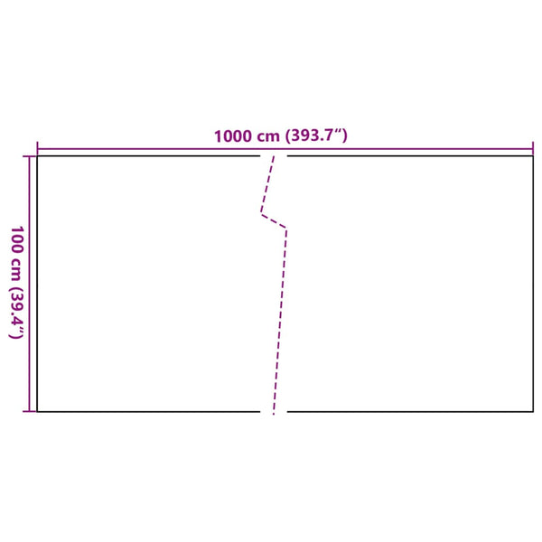 vidaXL Balcony Privacy Screen Anthracite 1000x100 cm Poly Rattan