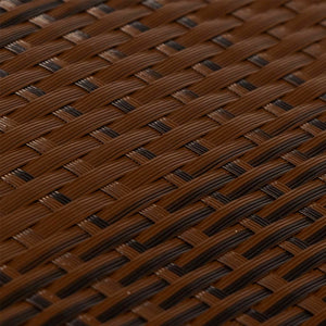 vidaXL Balcony Privacy Screen Brown and Black 300x80 cm Poly Rattan
