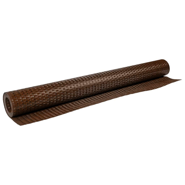 vidaXL Balcony Privacy Screen Brown and Black 300x90 cm Poly Rattan