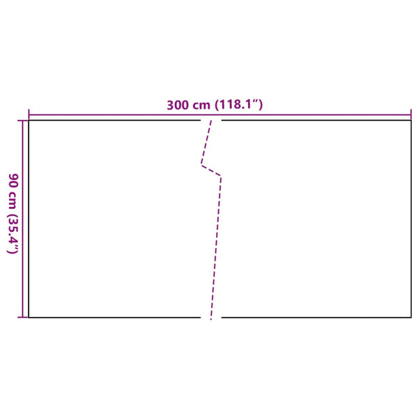 vidaXL Balcony Privacy Screen Brown and Black 300x90 cm Poly Rattan