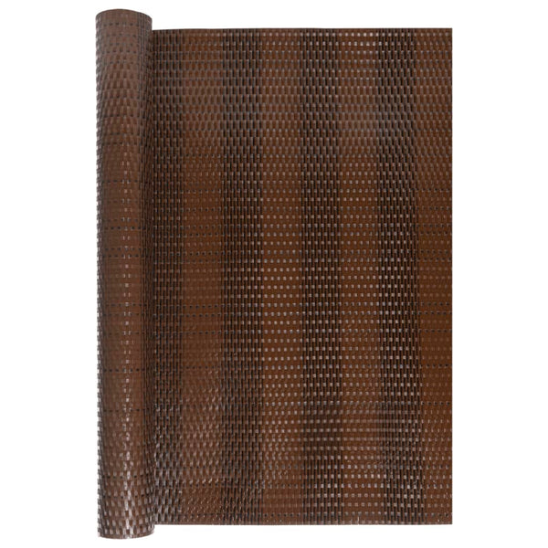 vidaXL Balcony Privacy Screen Brown and Black 400x80 cm Poly Rattan