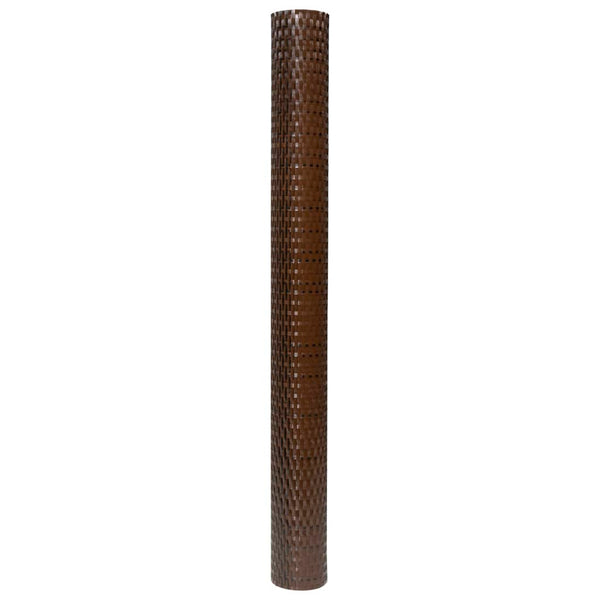vidaXL Balcony Privacy Screen Brown and Black 400x80 cm Poly Rattan