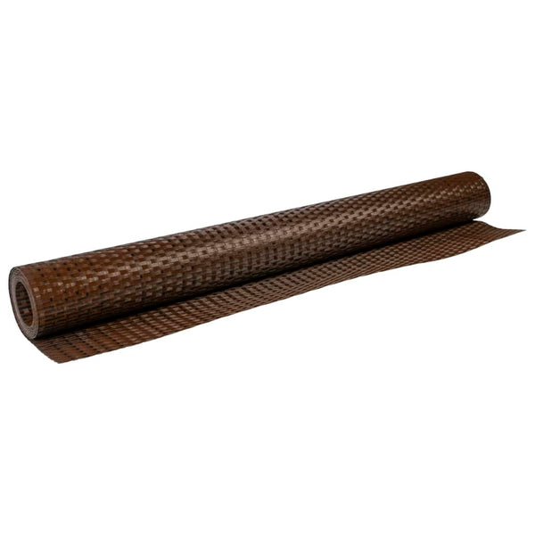 vidaXL Balcony Privacy Screen Brown and Black 400x80 cm Poly Rattan