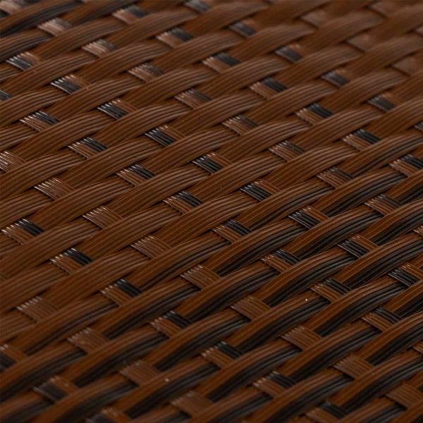 vidaXL Balcony Privacy Screen Brown and Black 400x80 cm Poly Rattan
