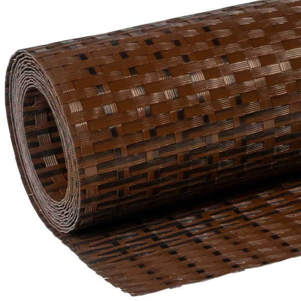vidaXL Balcony Privacy Screen Brown and Black 400x90 cm Poly Rattan