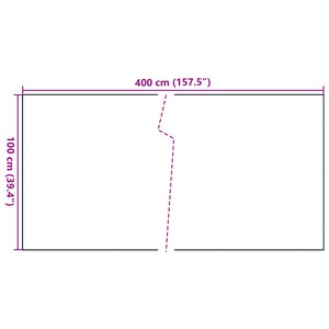 vidaXL Balcony Privacy Screen Brown and Black 400x100 cm Poly Rattan
