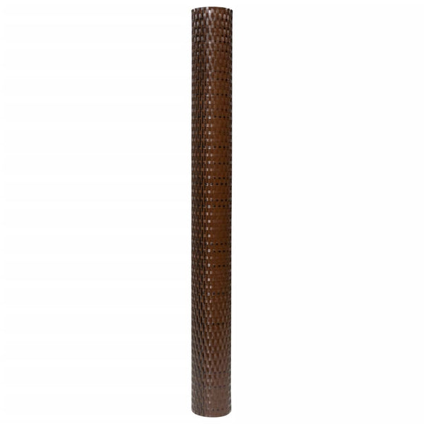 vidaXL Balcony Privacy Screen Brown and Black 500x90 cm Poly Rattan