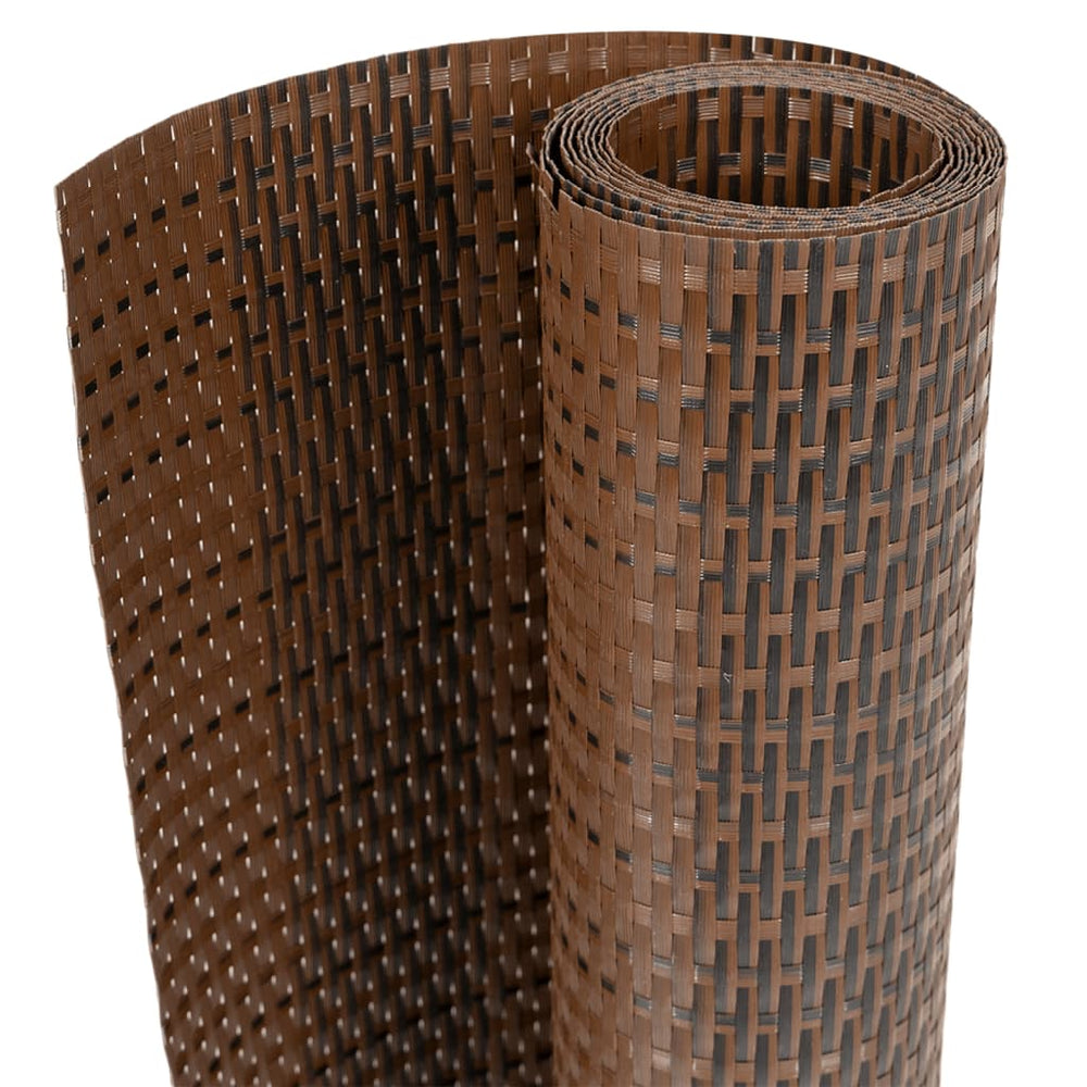 vidaXL Balcony Privacy Screen Brown and Black 1000x80 cm Poly Rattan
