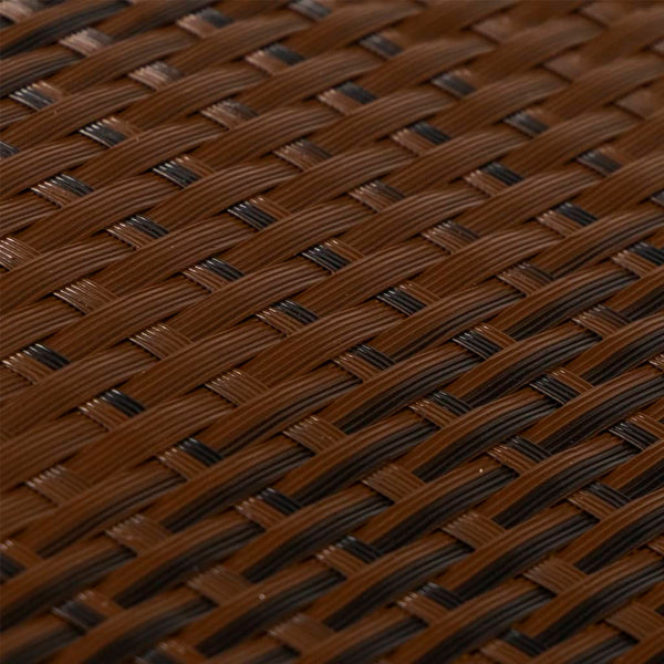 vidaXL Balcony Privacy Screen Brown and Black 1000x80 cm Poly Rattan