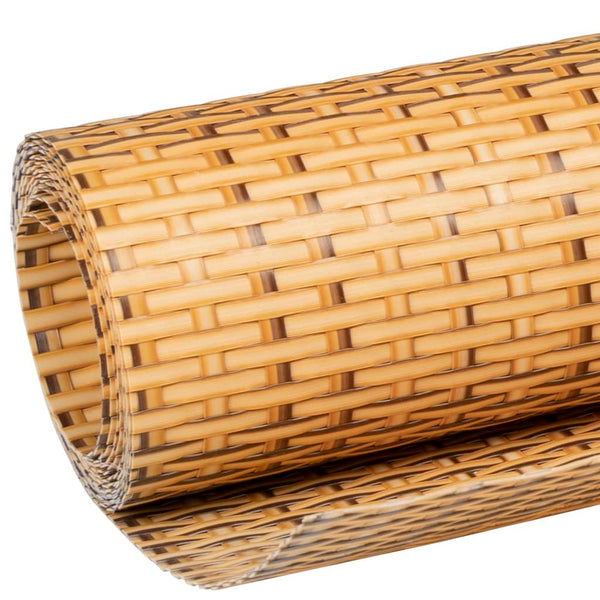vidaXL Balcony Privacy Screen Light Brown 500x80 cm Poly Rattan
