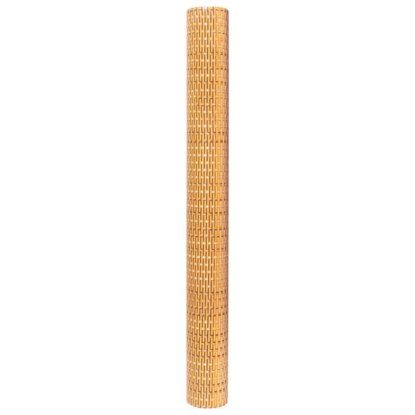 vidaXL Balcony Privacy Screen Light Brown 500x90 cm Poly Rattan