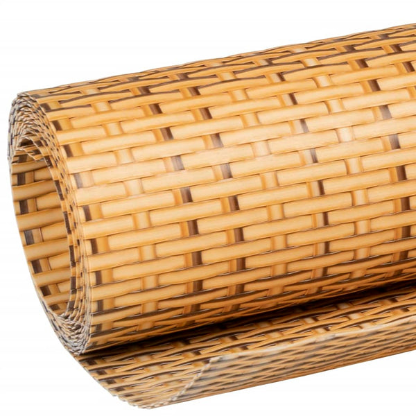 vidaXL Balcony Privacy Screen Light Brown 500x90 cm Poly Rattan