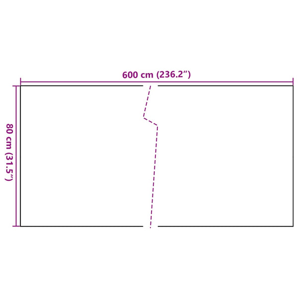 vidaXL Balcony Privacy Screen Light Brown 600x80 cm Poly Rattan