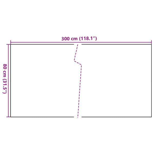 vidaXL Balcony Privacy Screen Black 300x80 cm Poly Rattan