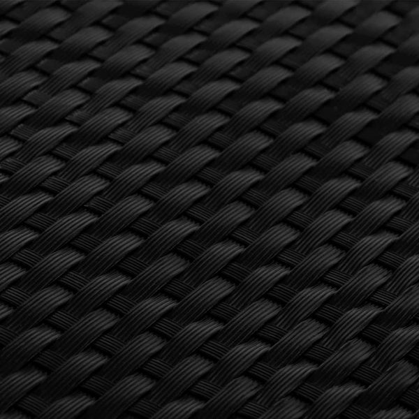 vidaXL Balcony Privacy Screen Black 300x100 cm Poly Rattan