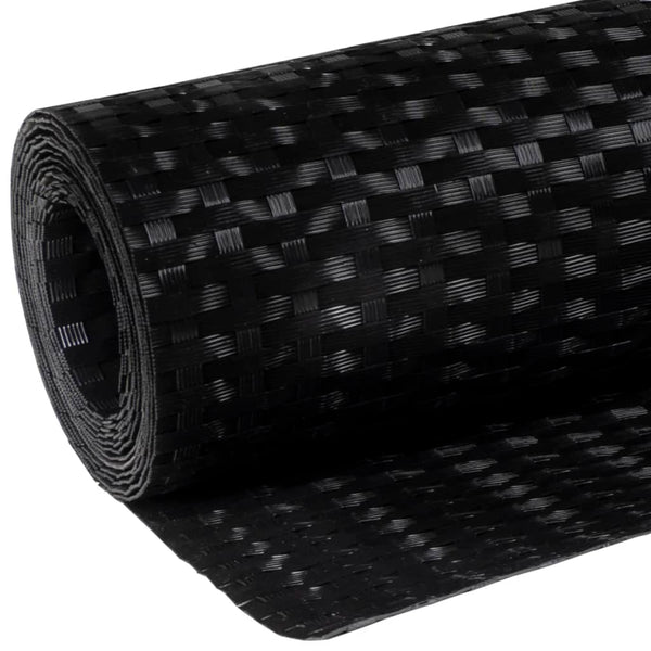 vidaXL Balcony Privacy Screen Black 300x100 cm Poly Rattan