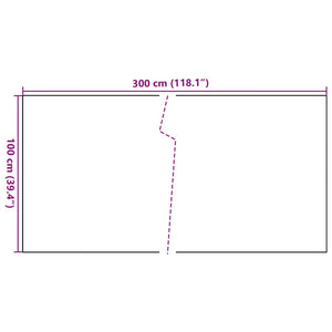 vidaXL Balcony Privacy Screen Black 300x100 cm Poly Rattan