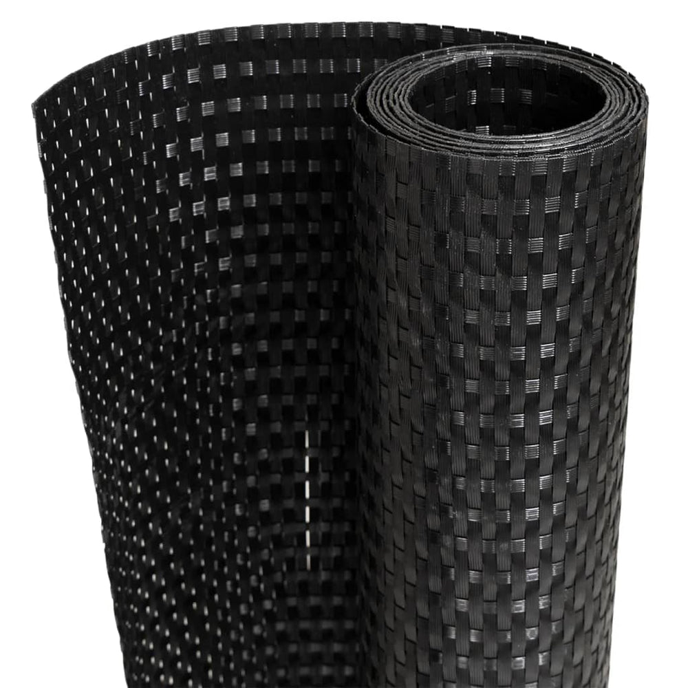 vidaXL Balcony Privacy Screen Black 500x80 cm Poly Rattan