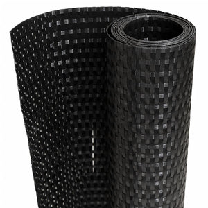 vidaXL Balcony Privacy Screen Black 500x90 cm Poly Rattan