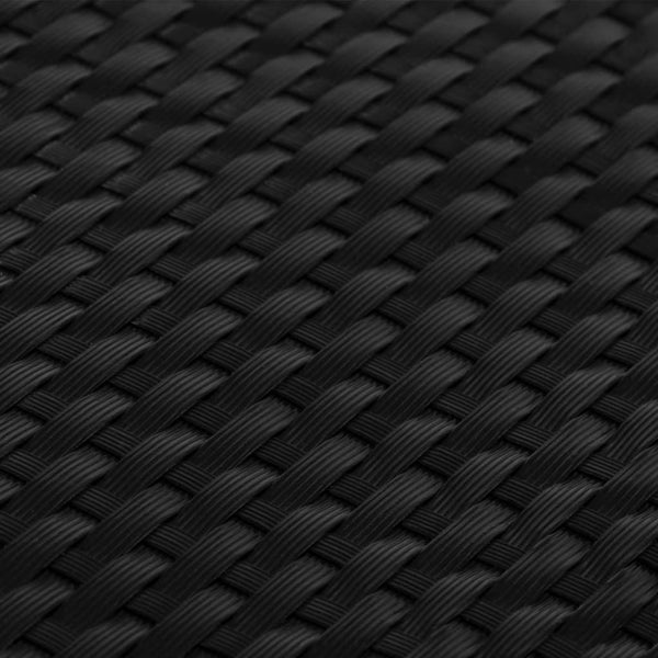 vidaXL Balcony Privacy Screen Black 500x90 cm Poly Rattan
