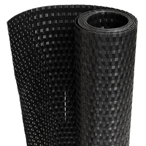vidaXL Balcony Privacy Screen Black 600x90 cm Poly Rattan
