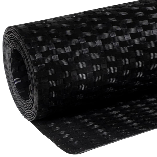 vidaXL Balcony Privacy Screen Black 600x90 cm Poly Rattan