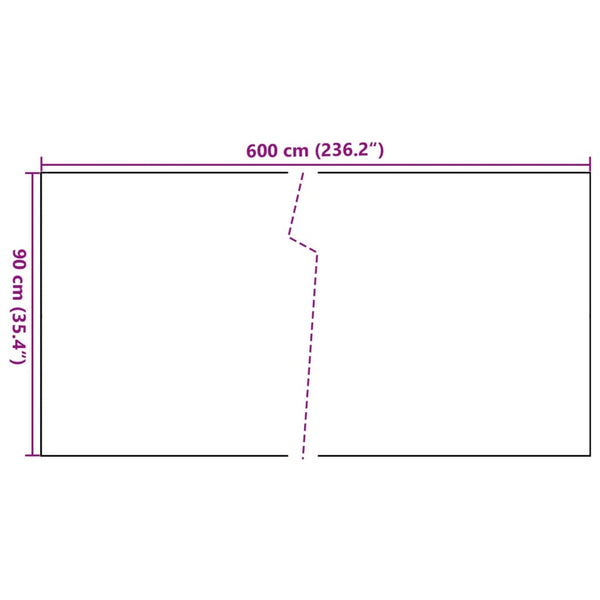 vidaXL Balcony Privacy Screen Black 600x90 cm Poly Rattan