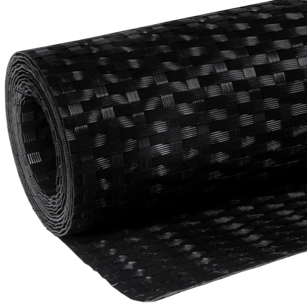 vidaXL Balcony Privacy Screen Black 1000x80 cm Poly Rattan