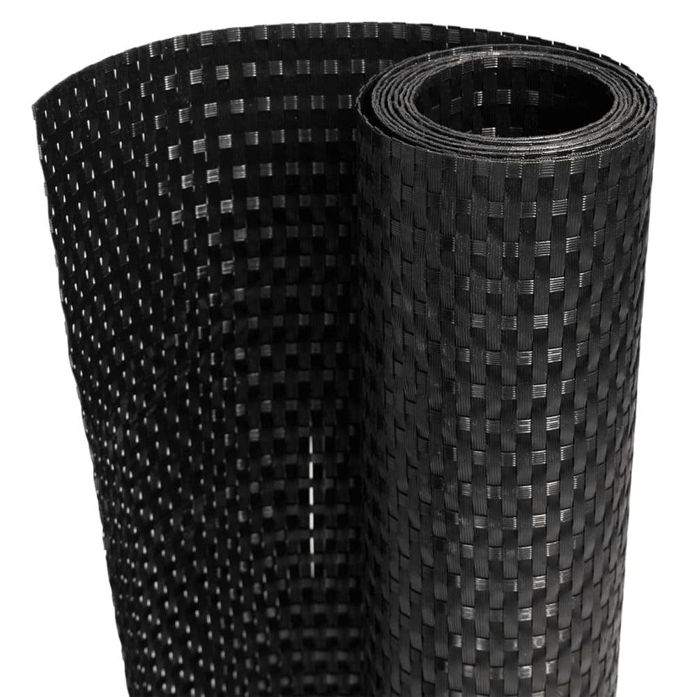 vidaXL Balcony Privacy Screen Black 1000x90 cm Poly Rattan
