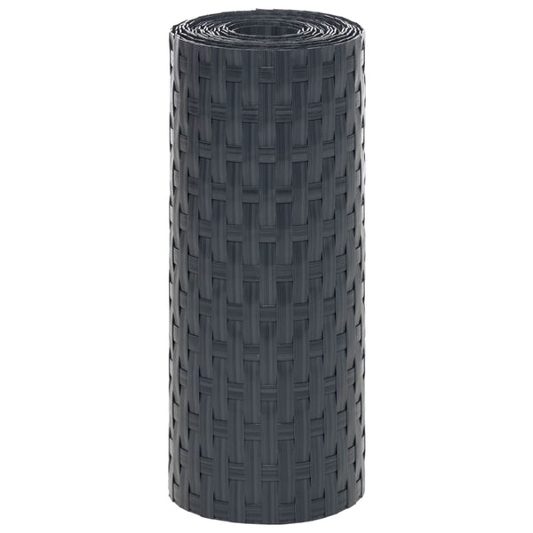 vidaXL Balcony Privacy Screens 5 pcs. Anthracite 255x19 cm Poly Rattan