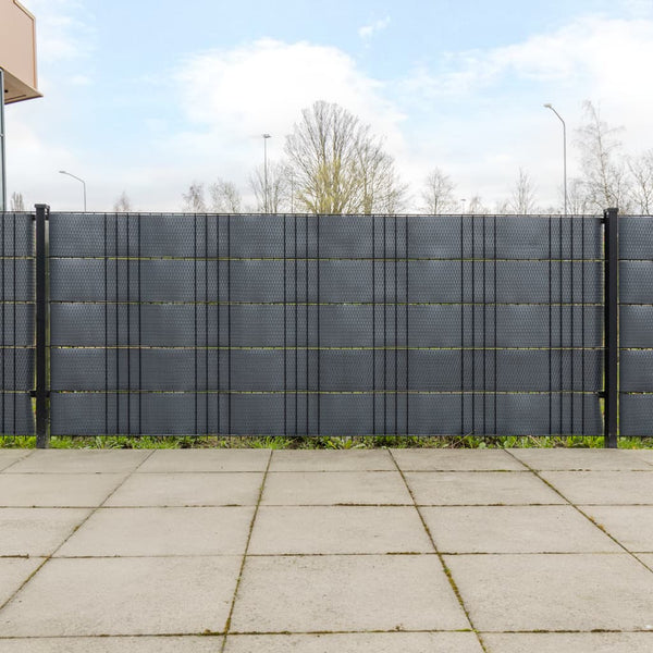 vidaXL Balcony Privacy Screens 5 pcs. Anthracite 255x19 cm Poly Rattan