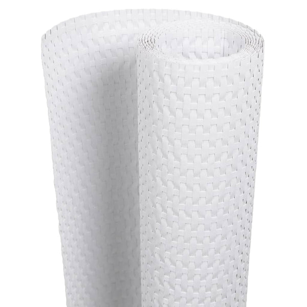 vidaXL Balcony Privacy Screens 10 pcs. White 255x19 cm Poly Rattan