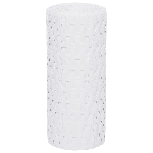 vidaXL Balcony Privacy Screens 10 pcs. White 255x19 cm Poly Rattan