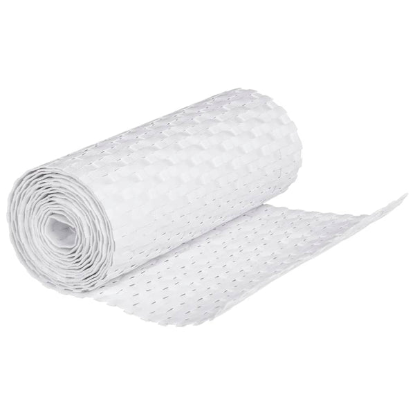 vidaXL Balcony Privacy Screens 10 pcs. White 255x19 cm Poly Rattan