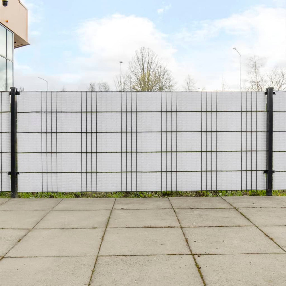 vidaXL Balcony Privacy Screens 10 pcs. White 255x19 cm Poly Rattan