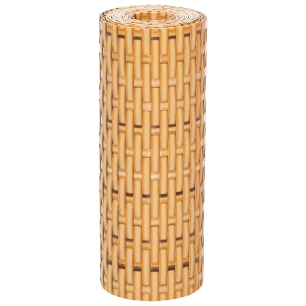 vidaXL Balcony Privacy Screens 10 pcs. Light Brown 255x19 cm Poly Rattan